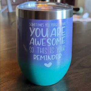 Purple and Teal Insulated Tumbler